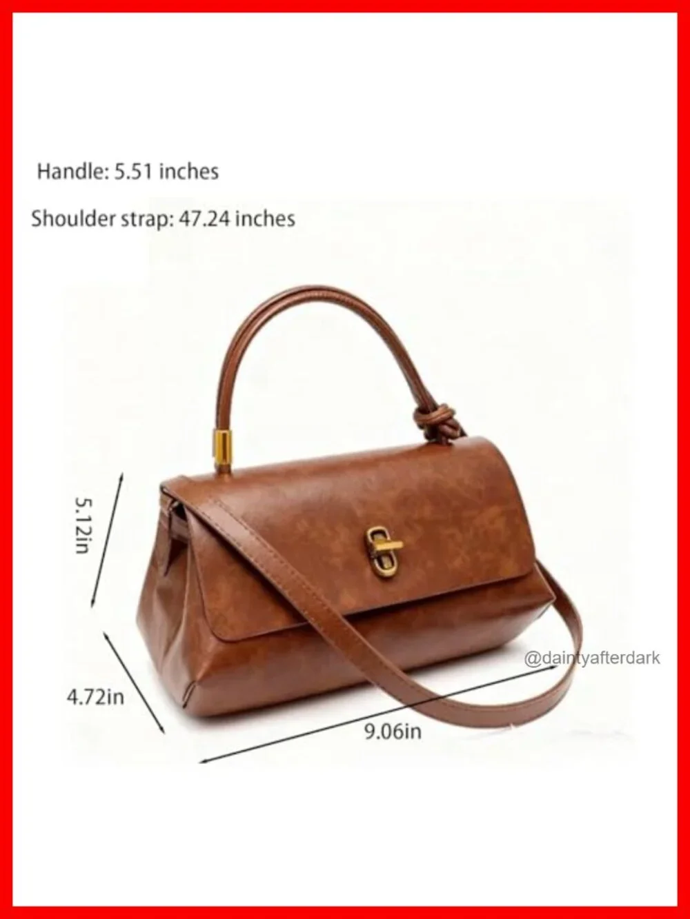 Faux Leather Satchel Crossbody Handbag Women Work Tote Purse Gold Hardware